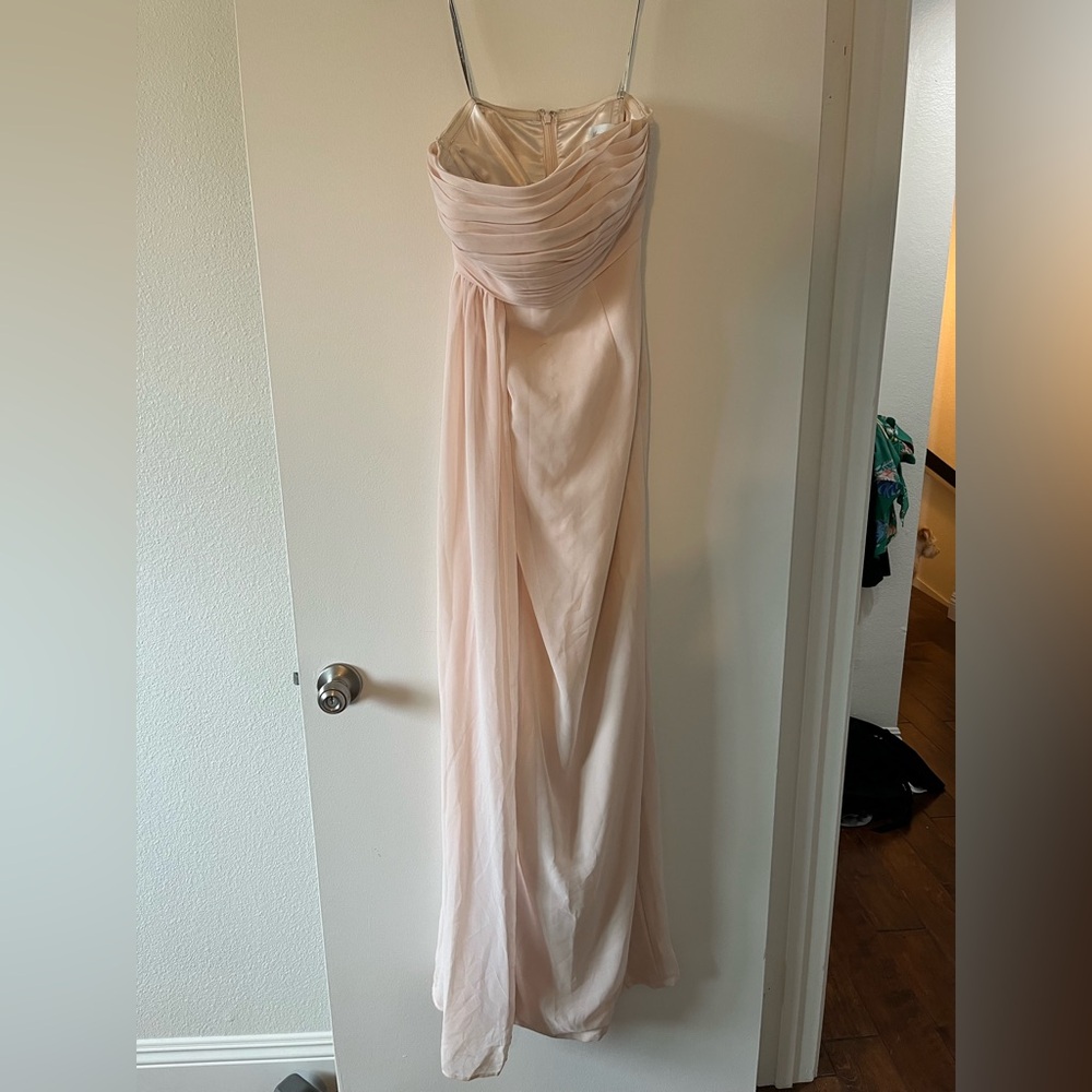 Monique Lhuillier Blush Pink Bridesmaids Dress